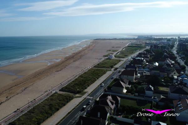 Prises de vue par drone de la plage de Ouistreham (14)